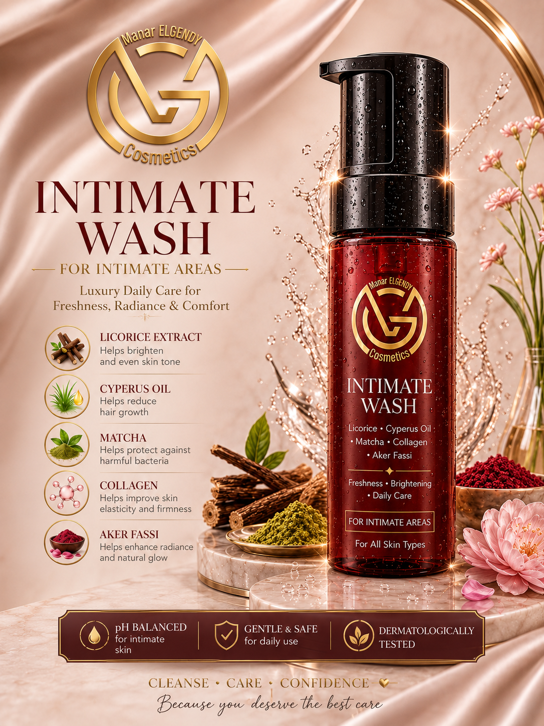 A gentle daily wash specially formulated for intimate areas